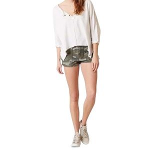 Free People High Rise Camo Shorts - Size 10